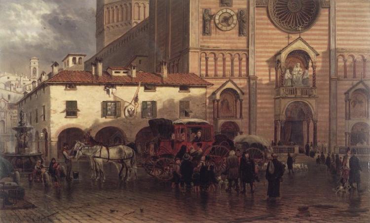 Edward lamson Henry Cathedral of Piacenza oil painting picture